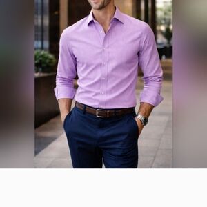 Polo by Ralph Lauren Men's Iridescent Purple Shirt Sz Large Slim Fit. Beautiful!
